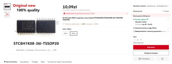 Chipset STC8H1K08 - obrazek 2