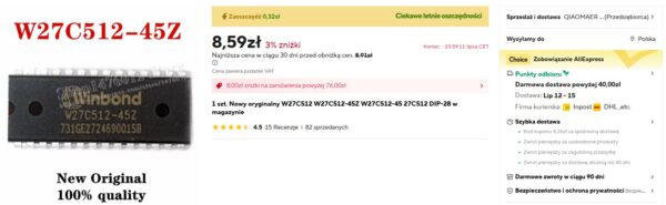W27C512 DIP-28 - obrazek 2